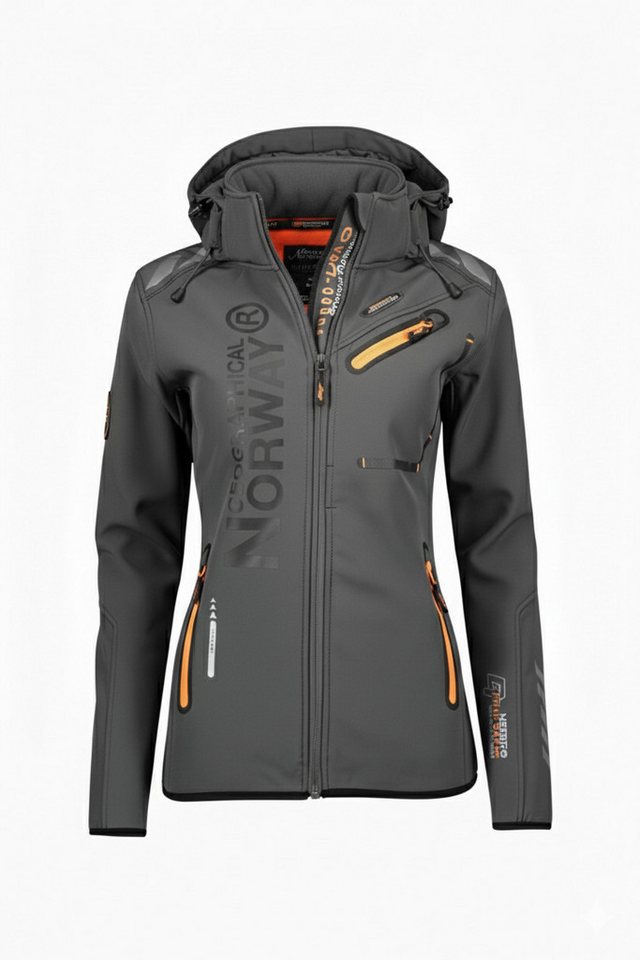 Geographical Norway Softshelljacke Damen Leichte Übergangsjacke mit Kapuze, wasserabweisend, Gr. S–XXL – Bild 5 von 5