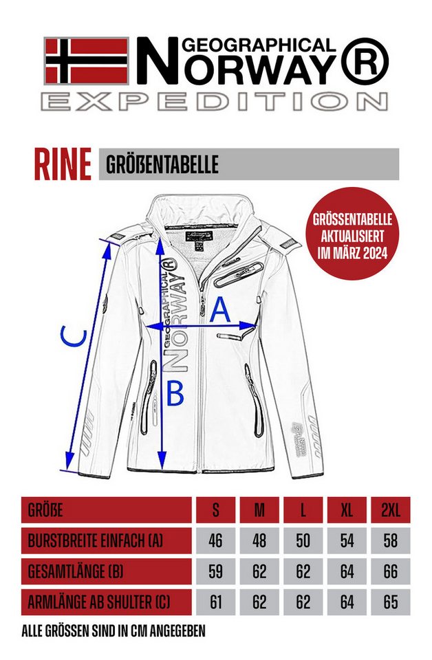 Geographical Norway Softshelljacke Damen Leichte Übergangsjacke mit Kapuze, wasserabweisend Gr. S–XXL – Bild 3 von 5