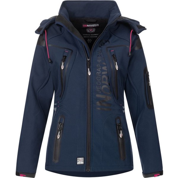 Geographical Norway Softshelljacke Damen Outdoor Windbreaker Regen Funktions Jacke