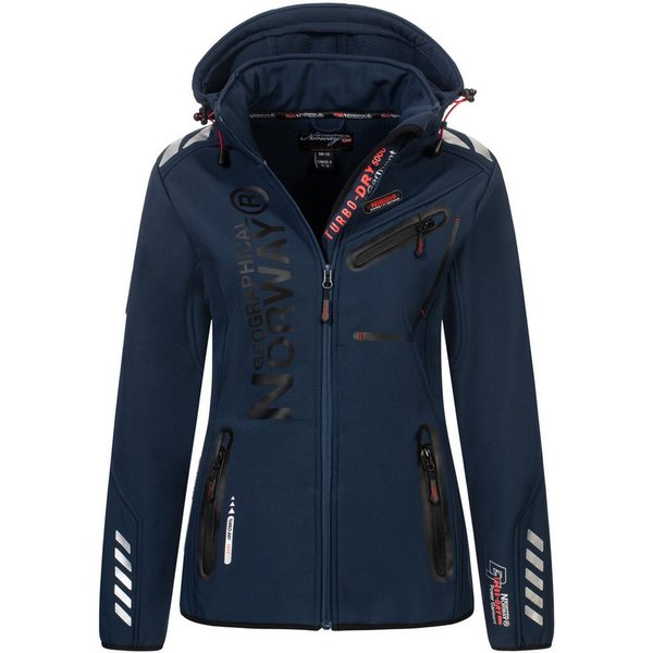 Geographical Norway Softshelljacke Damen Übergangsjacke Softshell Jacke Outdoor Regenjacke Herbst Winter