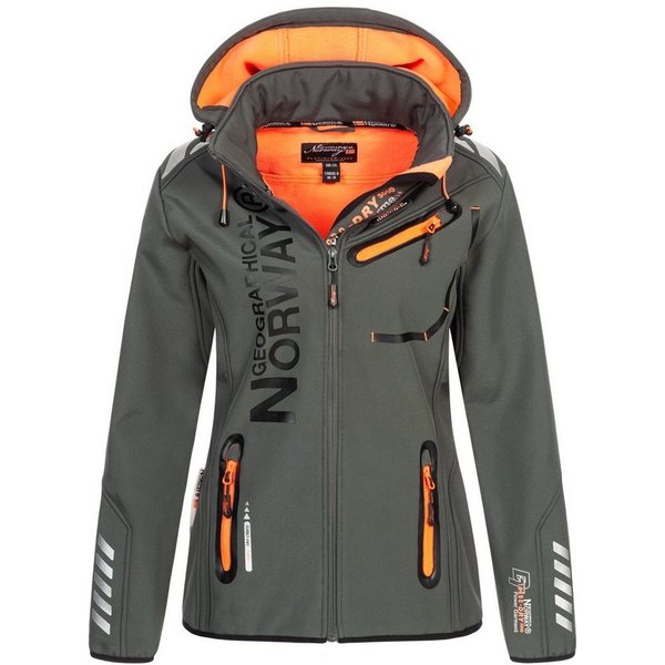 Geographical Norway Softshelljacke Damen Übergangsjacke Softshell Jacke Outdoor Regenjacke Herbst Winter