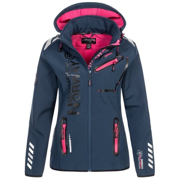Geographical Norway Softshelljacke Damen Übergangsjacke Softshell Jacke Outdoor Regenjacke Herbst Winter
