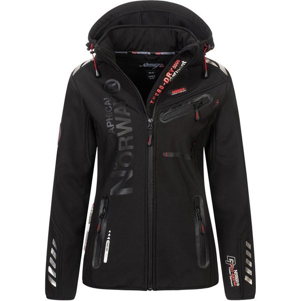 Geographical Norway Softshelljacke Damen Übergangsjacke Softshell Jacke Outdoor Regenjacke Herbst Winter