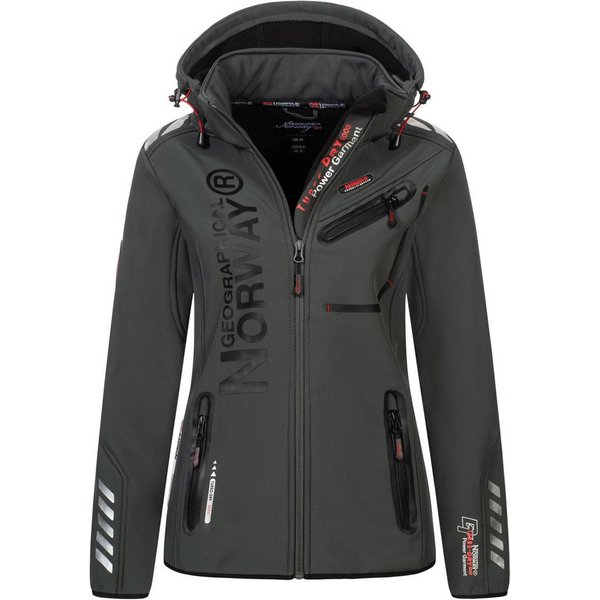 Geographical Norway Softshelljacke Damen Übergangsjacke Softshell Jacke Outdoor Regenjacke Herbst Winter