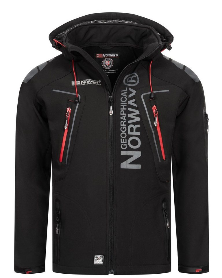 Geographical Norway Softshelljacke Herren Herbst Winter Jacke Softshell Regen Outdoor Übergangsjacke – Bild 2 von 5