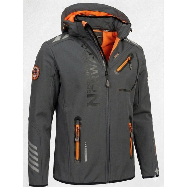 Geographical Norway Softshelljacke Herren Herbst Winter Jacke Softshell Outdoor Übergangsjacke (Packung, 1-St) Mit Kaputze 3XL Bis 7XL