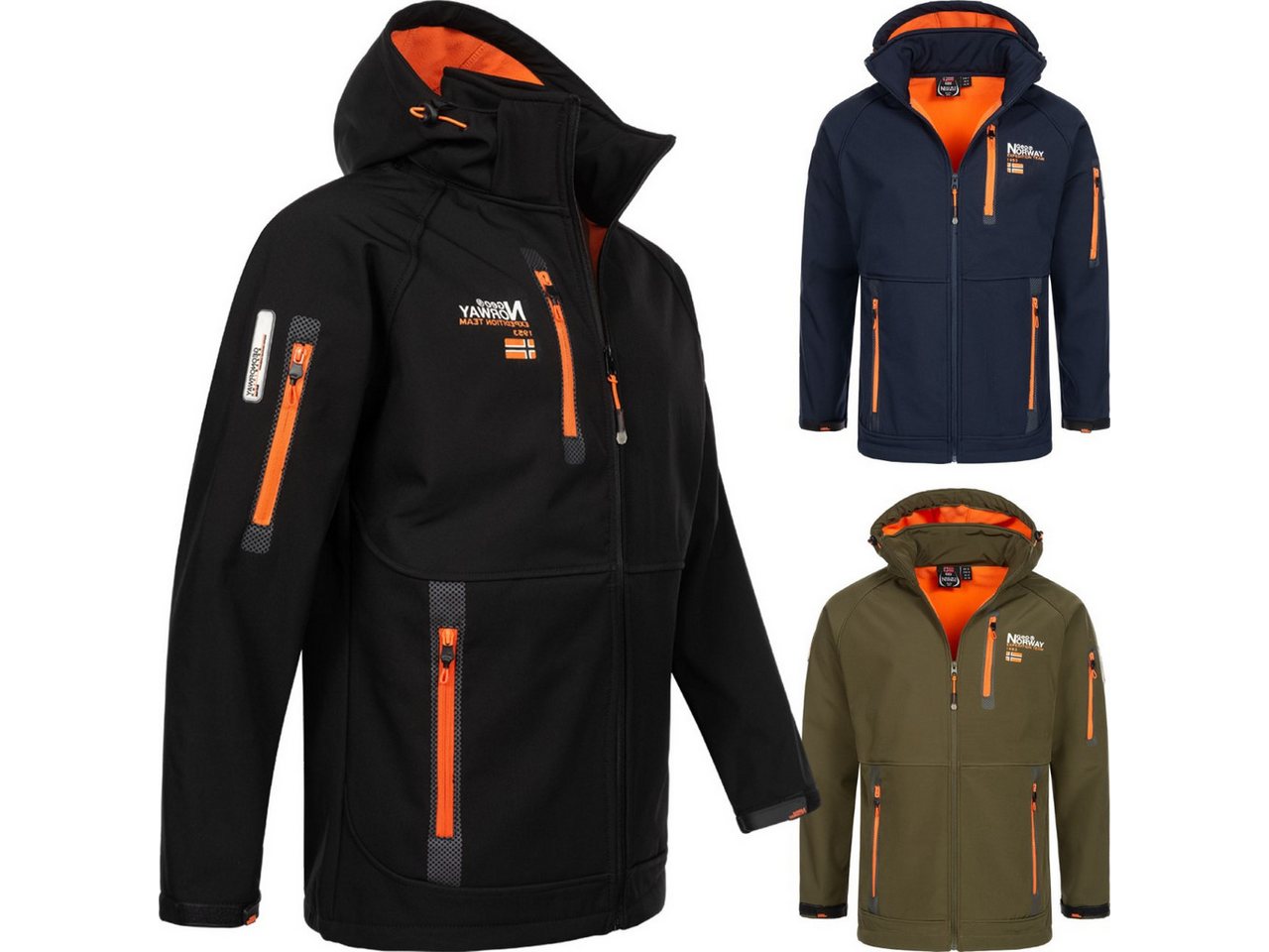 Geographical Norway Softshelljacke Herren Herbst Winter Jacke Softshell Jacke Outdoor Regen Übergangs – Bild 4 von 5