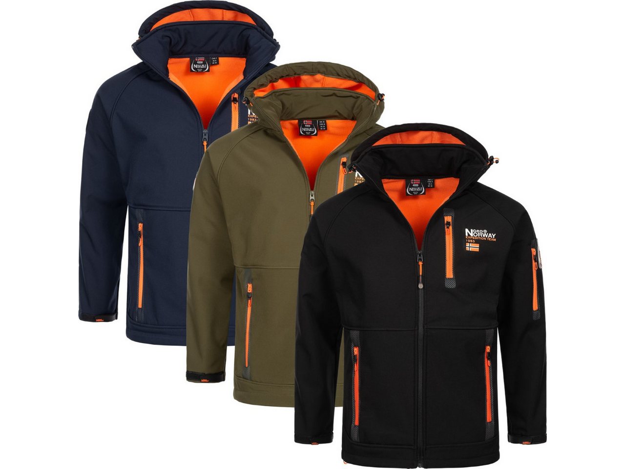 Geographical Norway Softshelljacke Herren Herbst Winter Jacke Softshell Jacke Outdoor Regen Übergangs – Bild 5 von 5