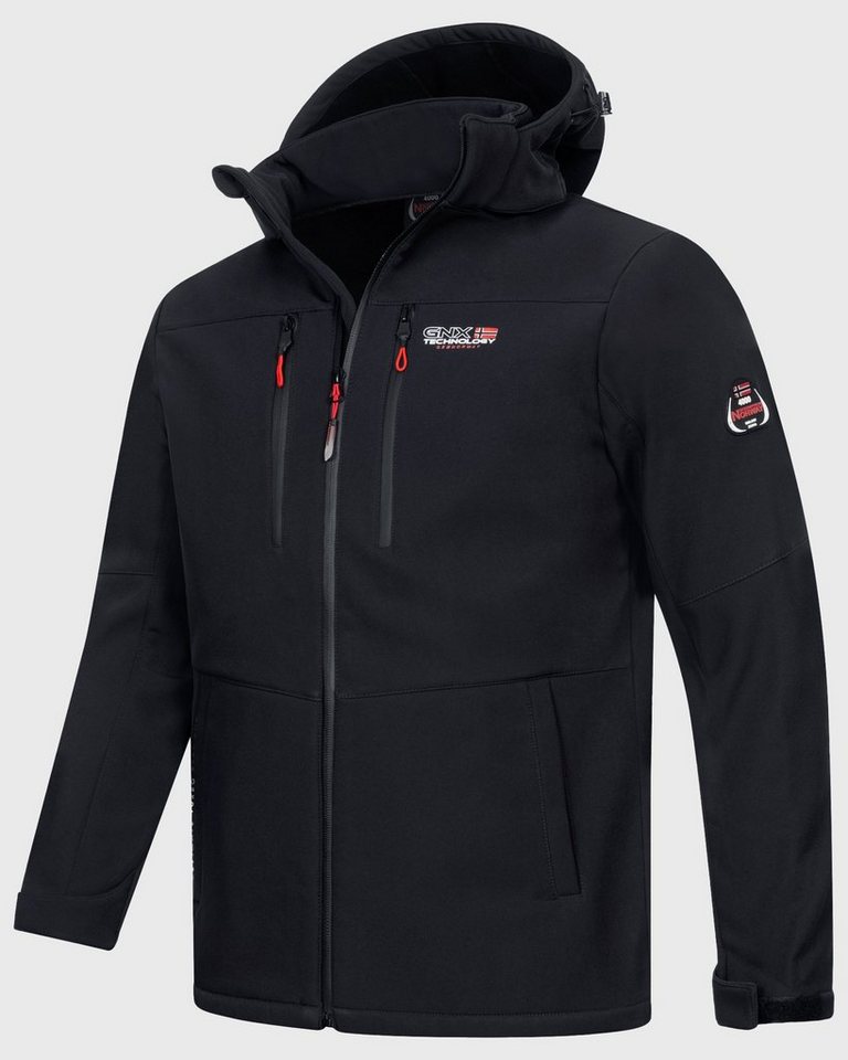Geographical Norway Softshelljacke Herren Herbst Winter Übergangs Jacke Softshell Jacke Regen Outdoor – Bild 2 von 5