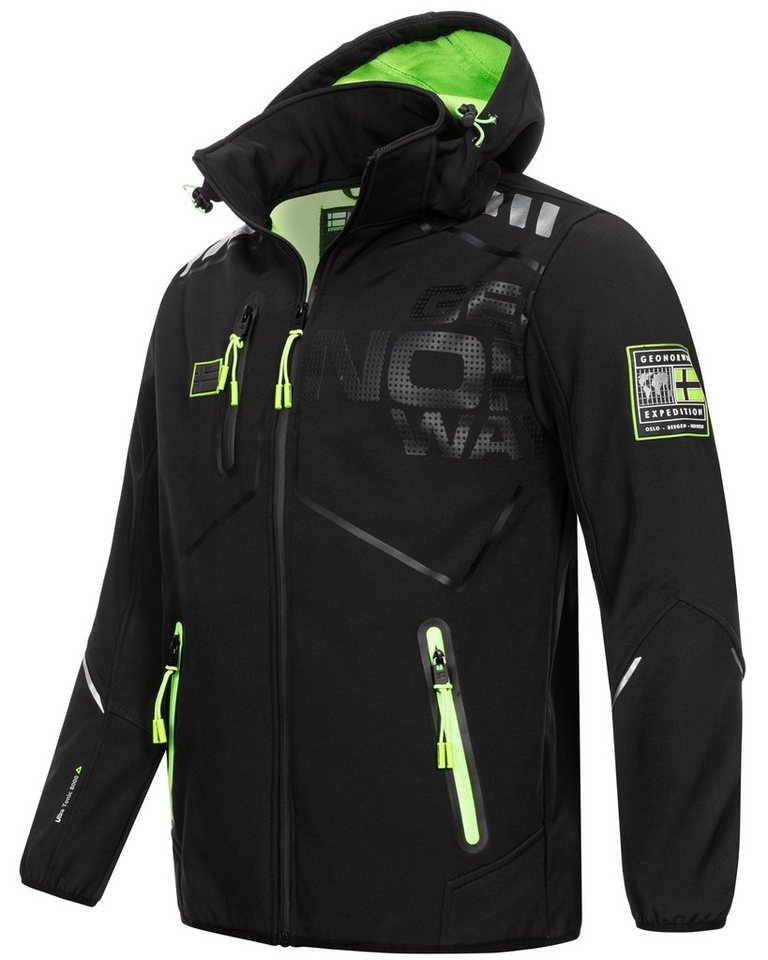 Geographical Norway Softshelljacke Herren Herbst Winter Übergangs Jacke Softshell Jacke Regen Outdoor – Bild 3 von 5