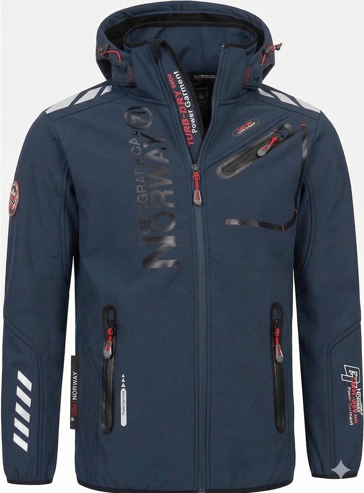 Geographical Norway Softshelljacke Herren Herbst Winter Jacke Softshell Outdoor Übergangsjacke (Packung, 1-St) Mit Kaputze 3XL Bis 7XL – Bild 2 von 5