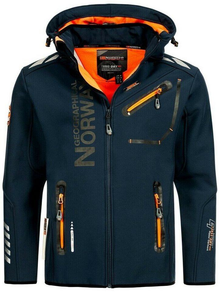 Geographical Norway Softshelljacke Herren Herbst Winter Jacke Softshell Jacke Outdoor Regen Übergangs – Bild 2 von 5