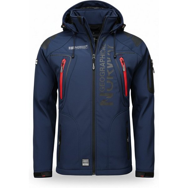 Geographical Norway Softshelljacke Herren Herbst Winter Jacke Softshell Jacke Outdoor Übergangsjacke (1-St) Mit Kaputze 3XL Bis 7XL