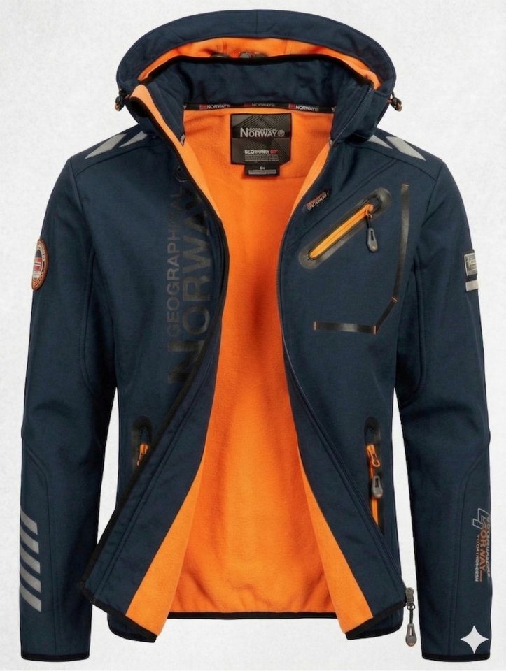 Geographical Norway Softshelljacke Herren Herbst Winter Jacke Softshell Outdoor Übergangsjacke (Packung, 1-St) Mit Kaputze 3XL Bis 7XL – Bild 3 von 5