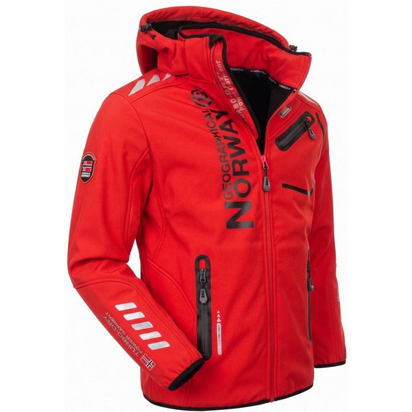 Geographical Norway Softshelljacke Herren Herbst Winter Jacke Softshell Outdoor Übergangsjacke (Packung, 1-St) Mit Kaputze 3XL Bis 7XL