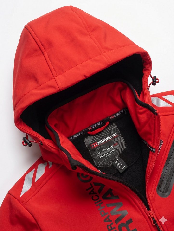 Geographical Norway Softshelljacke Herren Herbst Winter Jacke Softshell Outdoor Übergangsjacke (Packung, 1-St) Mit Kaputze 3XL Bis 7XL – Bild 3 von 5