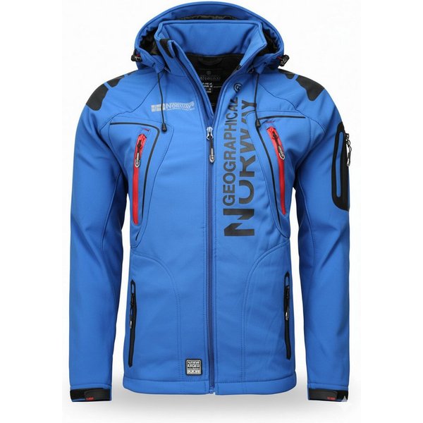 Geographical Norway Softshelljacke Herren – leichte wasserabweisende Übergangsjacke für Frühling (Sommer atmungsaktiv winddicht Größen S–7XL, 1-St) Mit Kapuze