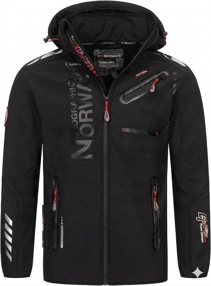 Geographical Norway Softshelljacke Softshelljacke Herren mit abnehmbarer Kapuze, (Packung, 1-St) Übergangsjacke S–7XL – Bild 3 von 5