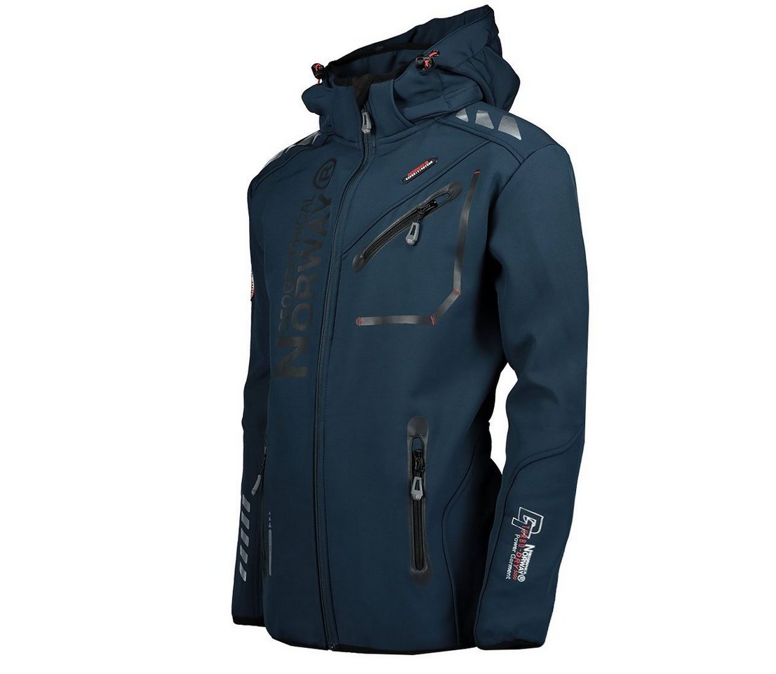 Geographical Norway Softshelljacke Softshelljacke Herren mit abnehmbarer Kapuze, (Packung, 1-St) Übergangsjacke S–7XL – Bild 2 von 5
