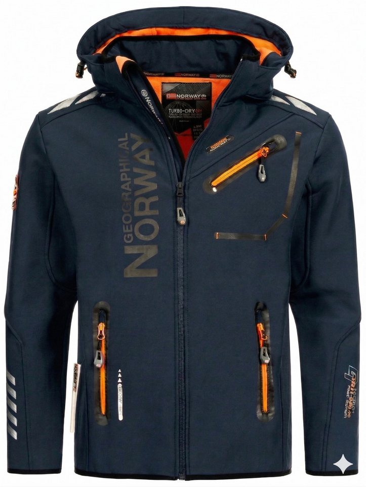 Geographical Norway Softshelljacke Softshelljacke Herren mit abnehmbarer Kapuze, (Packung, 1-St) Übergangsjacke S–7XL – Bild 2 von 5