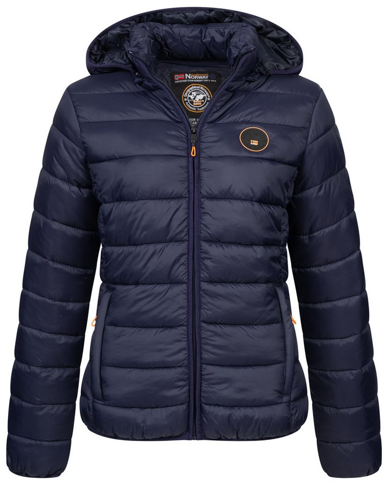 Geographical Norway Steppjacke Damen Herbst Winter jacke Stepp Outdoor leicht Kapuzenjacke Übergangs – Bild 2 von 5