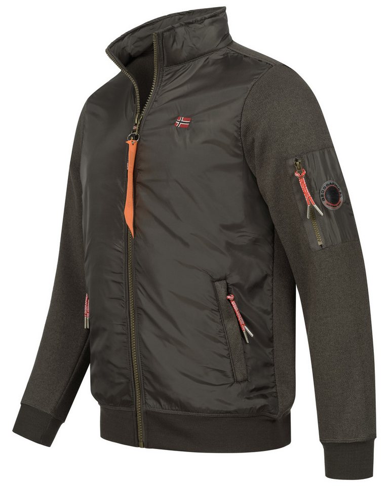 Geographical Norway Steppjacke Herren Übergangsjacke Blouson Strickfleece MIX Herbst Winter Jacke – Bild 2 von 5