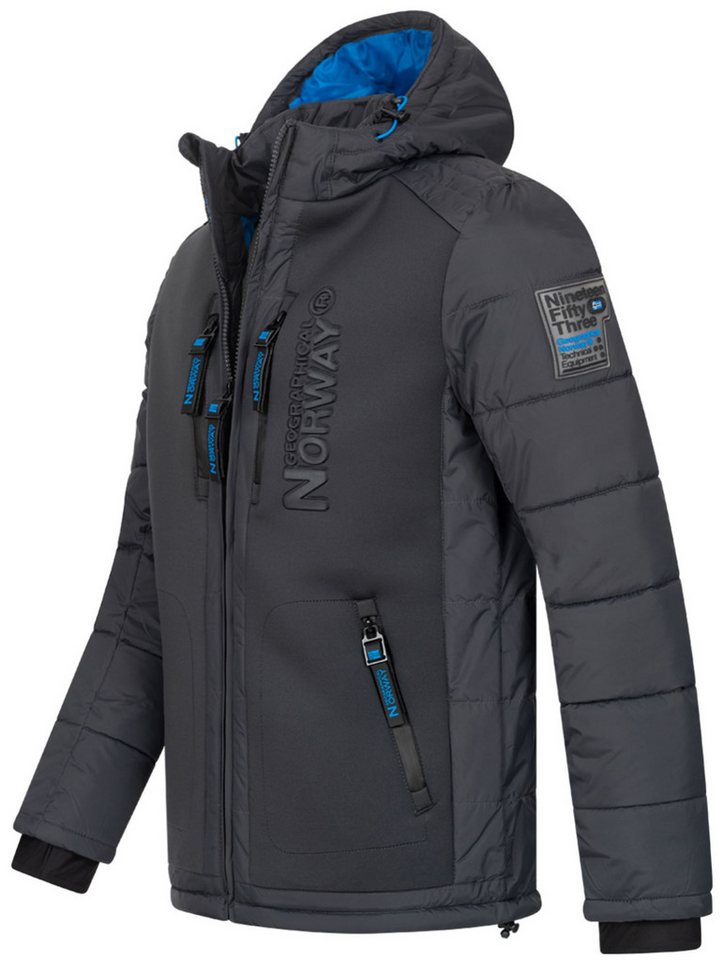 Geographical Norway Steppjacke Winter Jacke Parka Steppjacke Kapuzenjacke Outdoorjacke Warm gesteppt – Bild 2 von 4