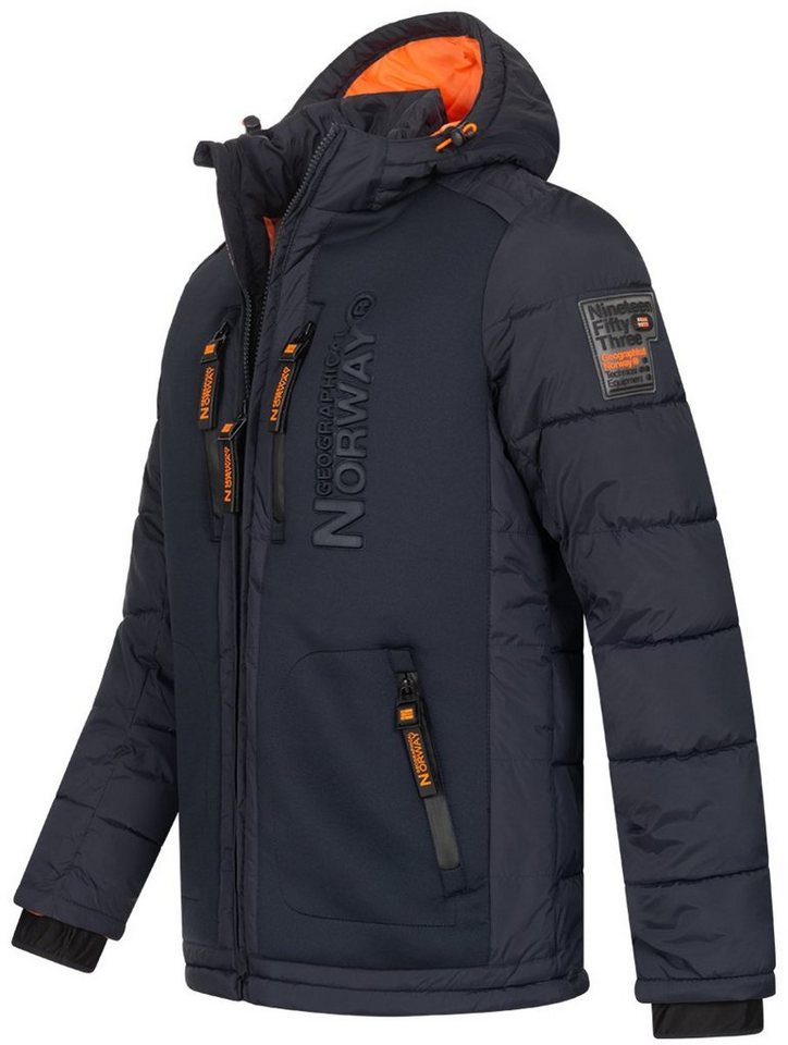 Geographical Norway Steppjacke Winter Jacke Parka Steppjacke Kapuzenjacke Outdoorjacke Warm gesteppt – Bild 2 von 4