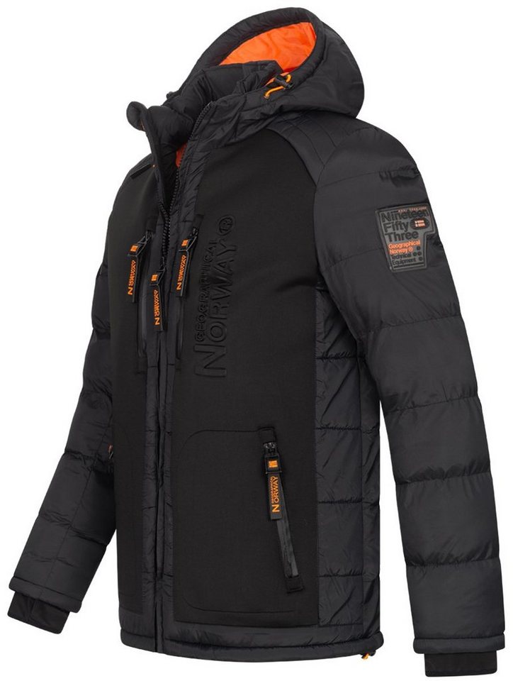 Geographical Norway Steppjacke Winter Jacke Parka Steppjacke Kapuzenjacke Outdoorjacke Warm gesteppt – Bild 3 von 4