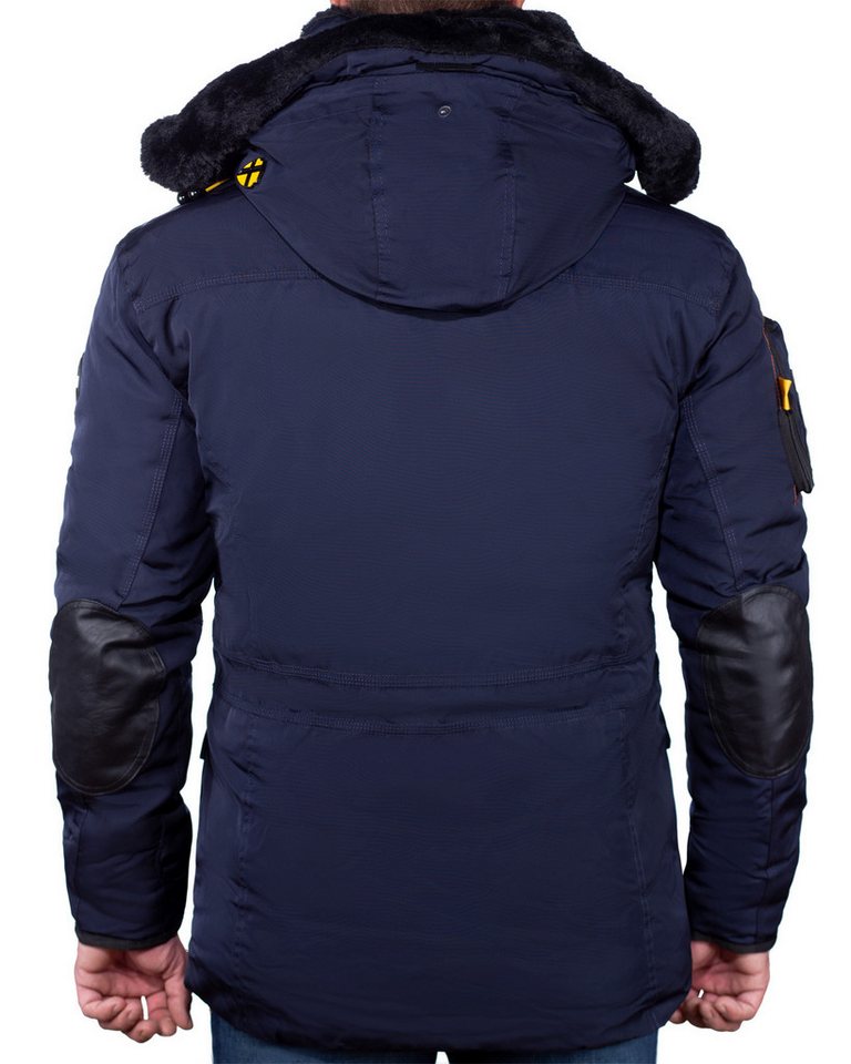 Geographical Norway Winterjacke Herren Regular Fit Jacke baacrobate Modernes Design mit Kunstlederdetails – Bild 3 von 5