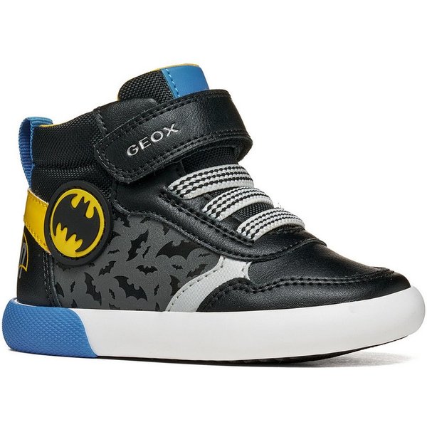 Geox B GISLI BOY Lauflernschuh Freizeitboots, High-Top-Sneaker, Klettschuh mit BATMAN Motiv