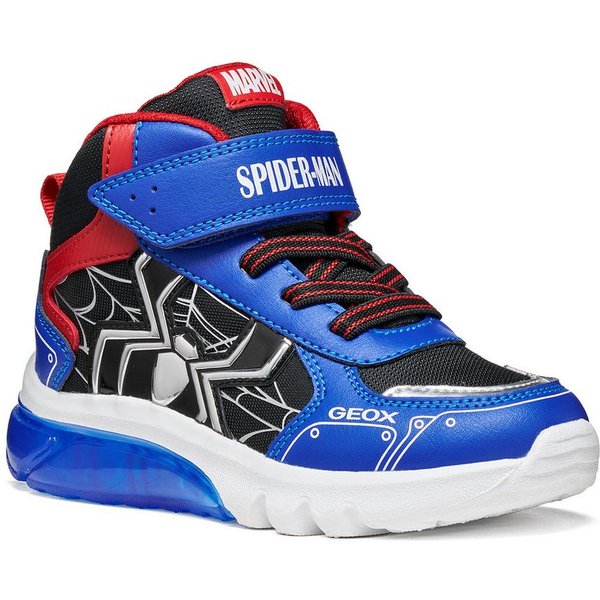 Geox J CIBERDRON BOY - Blinkschuh Sneaker Blinkschuh, mit bunten Kontrastbesätzen, Größenschablone zum Download