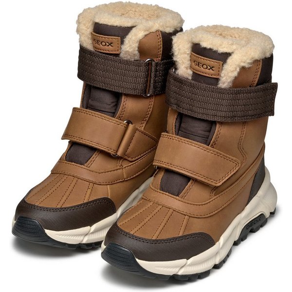 Geox J FLEXYPER PLUS BOY Winterstiefel Snowboots, Klettstiefel mit Warmfutter, Größenschablone zum Download