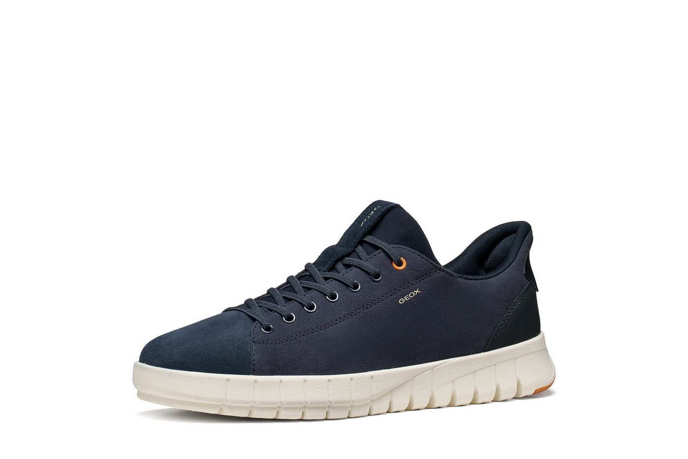 Geox U FLEXTRIDE PLUS Slip-On Sneaker Freizeitschuh, Schlüpfschuh mit Logoschriftzügen und Kontrastbesatz – Bild 4 von 5