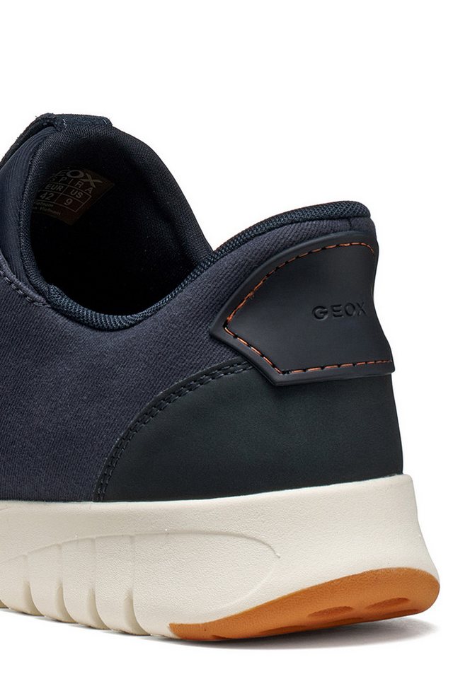 Geox U FLEXTRIDE PLUS Slip-On Sneaker Freizeitschuh, Schlüpfschuh mit Logoschriftzügen und Kontrastbesatz – Bild 5 von 5