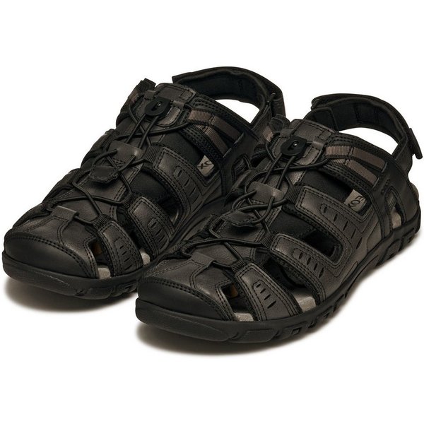Geox UOMO SANDAL STRADA C Sandale, Sommerschuh, Klettschuh, Outdoorsandale, mit Lederfußbett