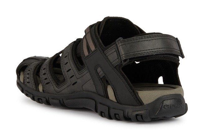 Geox UOMO SANDAL STRADA C Sandale, Sommerschuh, Klettschuh, Outdoorsandale, mit Lederfußbett – Bild 4 von 5
