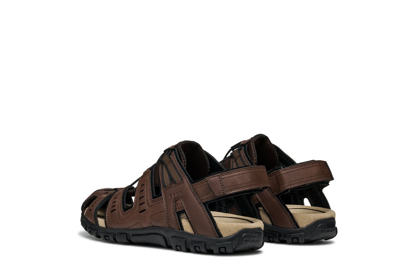 Geox UOMO SANDAL STRADA C Sandale, Sommerschuh, Klettschuh, Outdoorsandale, mit Lederfußbett – Bild 3 von 5