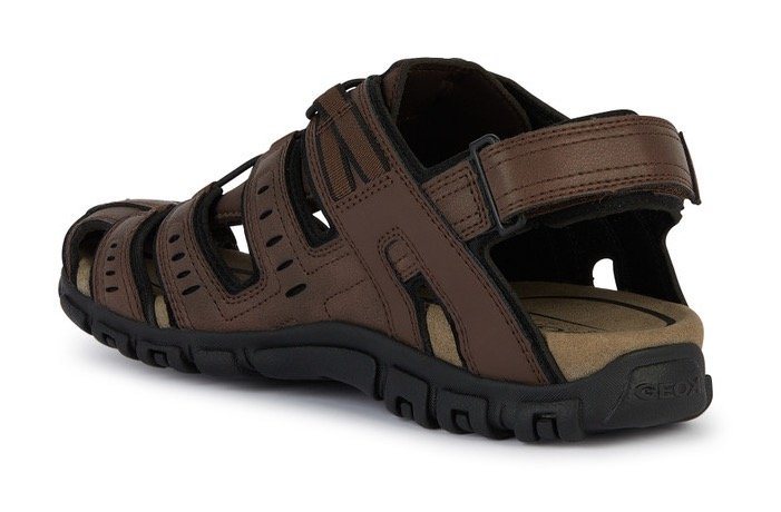 Geox UOMO SANDAL STRADA C Sandale, Sommerschuh, Klettschuh, Outdoorsandale, mit Lederfußbett – Bild 4 von 5