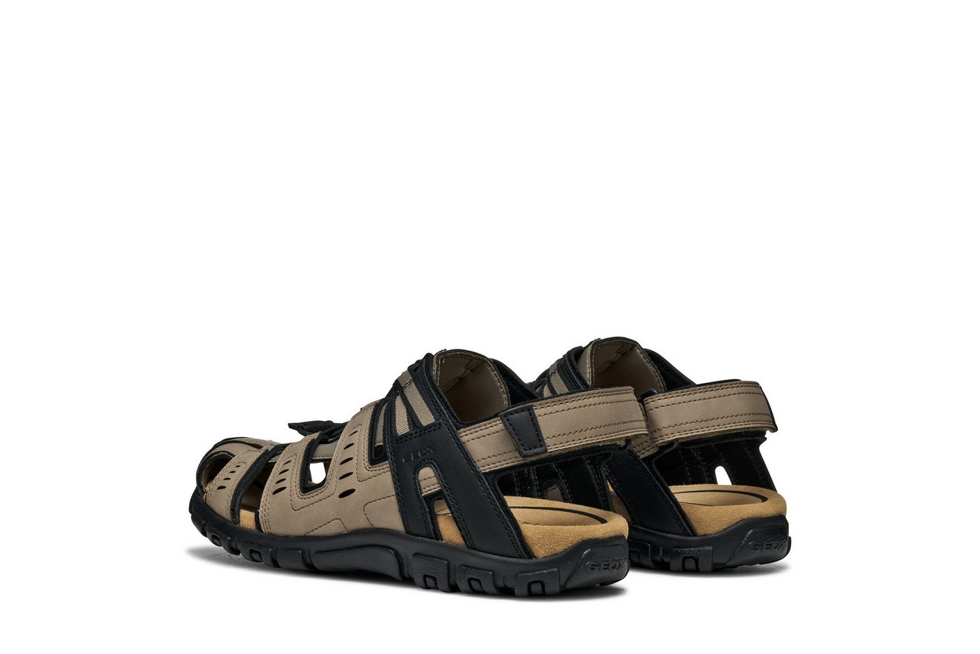 Geox UOMO SANDAL STRADA C Sandale, Sommerschuh, Klettschuh, Outdoorsandale, mit Lederfußbett – Bild 3 von 5