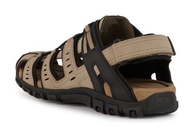 Geox UOMO SANDAL STRADA C Sandale, Sommerschuh, Klettschuh, Outdoorsandale, mit Lederfußbett – Bild 4 von 5