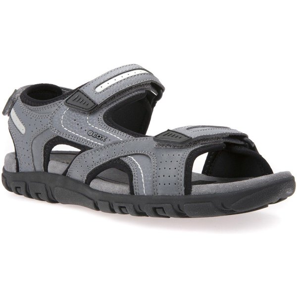 Geox UOMO SANDAL STRADA Sandale, Sommerschuh, Klettschuh, Outdoorsandale, im Trekking-Look
