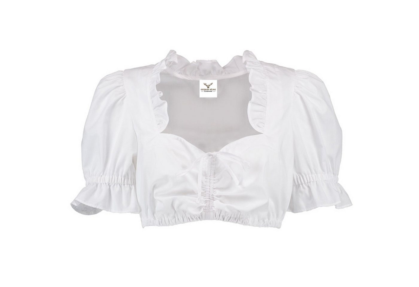 German Wear Dirndlbluse GW1509 Dirndlbluse Trachtenbluse Trachtenmode in Weiß – Bild 2 von 5