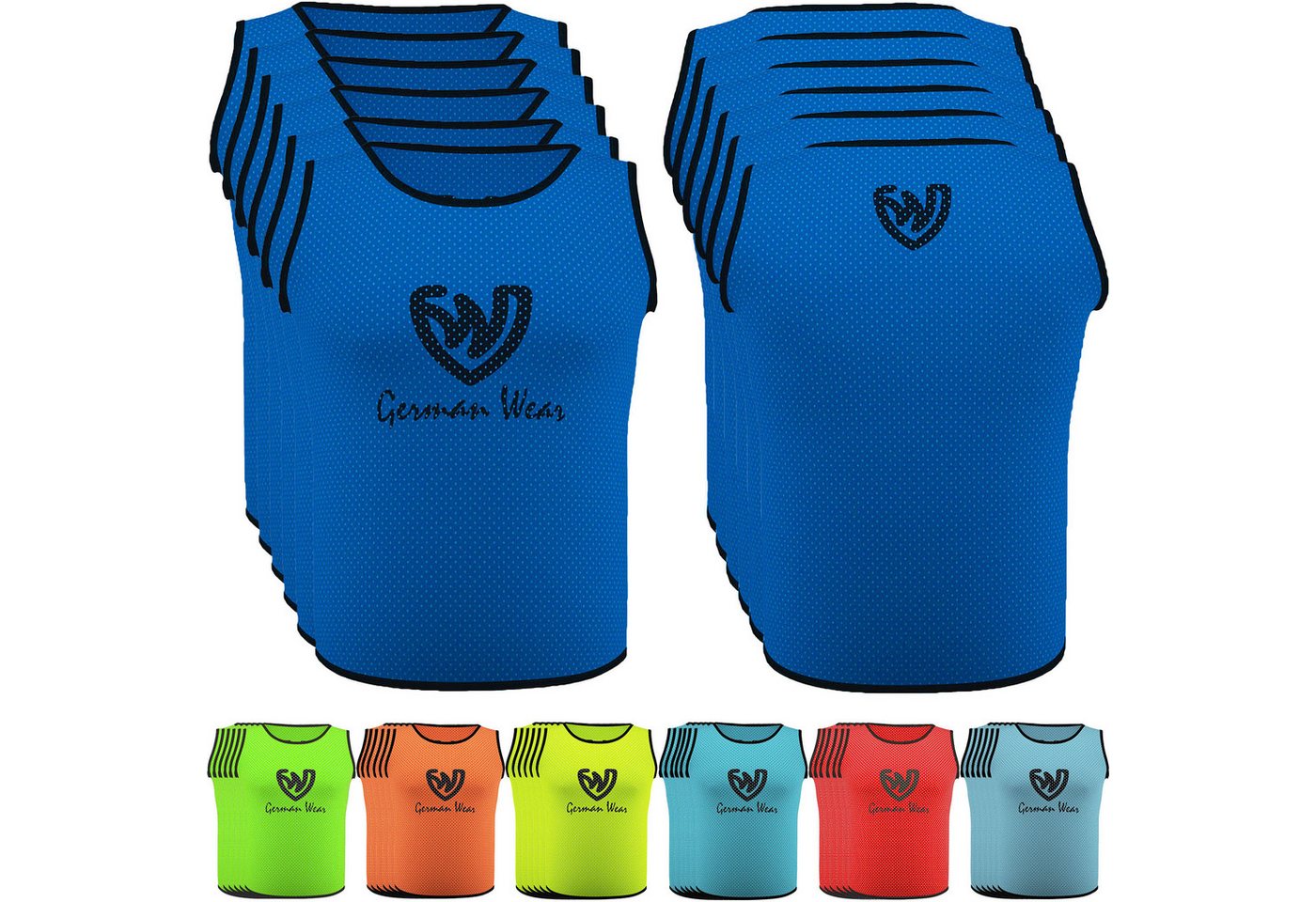 German Wear Trainingsleibchen GWLB01 6er Pack (Spar-Set, 6er-Pack) 6er pack Fußball Leibchen Trainingsleibchen – Bild 2 von 5