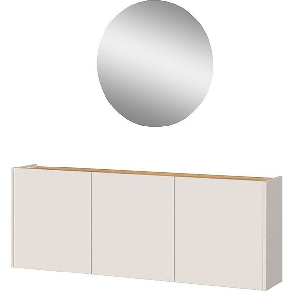 GERMANIA Garderoben-Set GW-Libbiano, (2-St), Garderoben-Set bestehend aus Mehrzweckschrank/Schuhschrank und Spiegel
