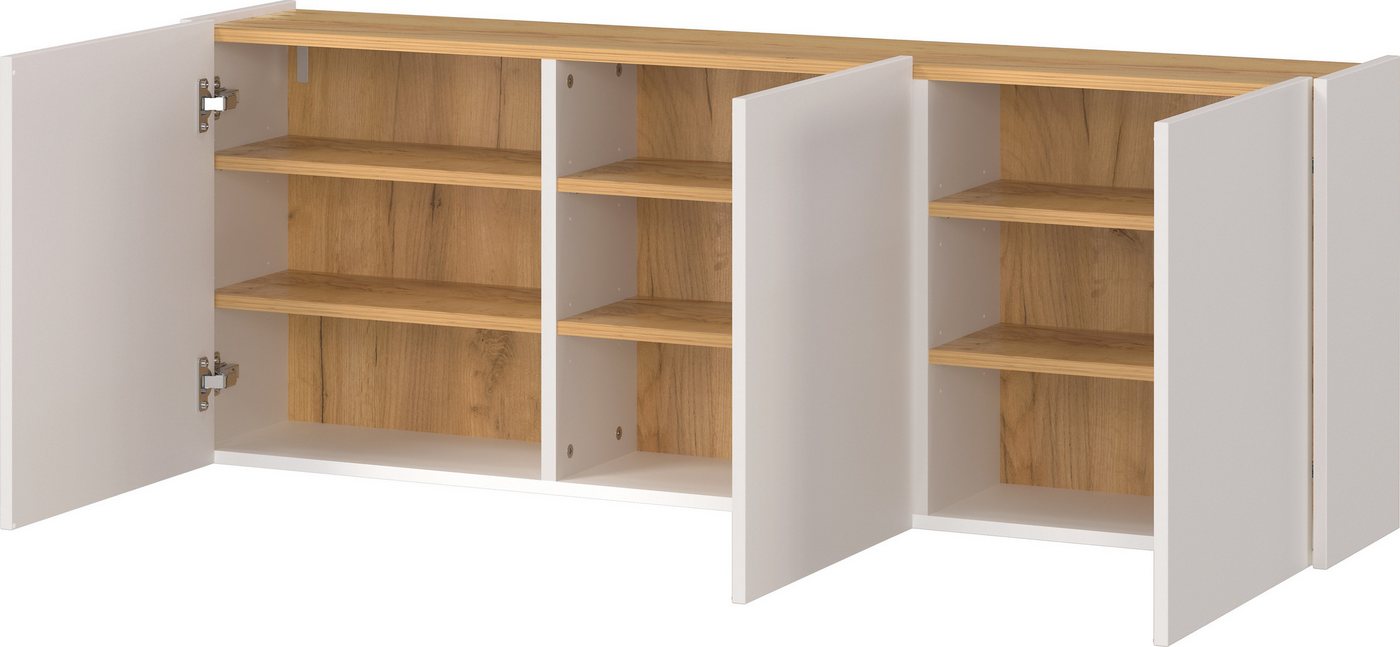 GERMANIA Garderoben-Set GW-Libbiano, (2-St), Garderoben-Set bestehend aus Mehrzweckschrank/Schuhschrank und Spiegel – Bild 3 von 5