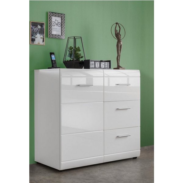 GERMANIA Kommode Adana, verstellb. Böden, Hochgl.-Fronten, Made in Germany, B:96 bzw. 144 cm