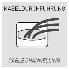 GERMANIA Schreibtisch Altino, Kufen aus Metall, 2x Kabeldurchlass, Breite 160 cm, Made in Germany – Bild 4 von 5