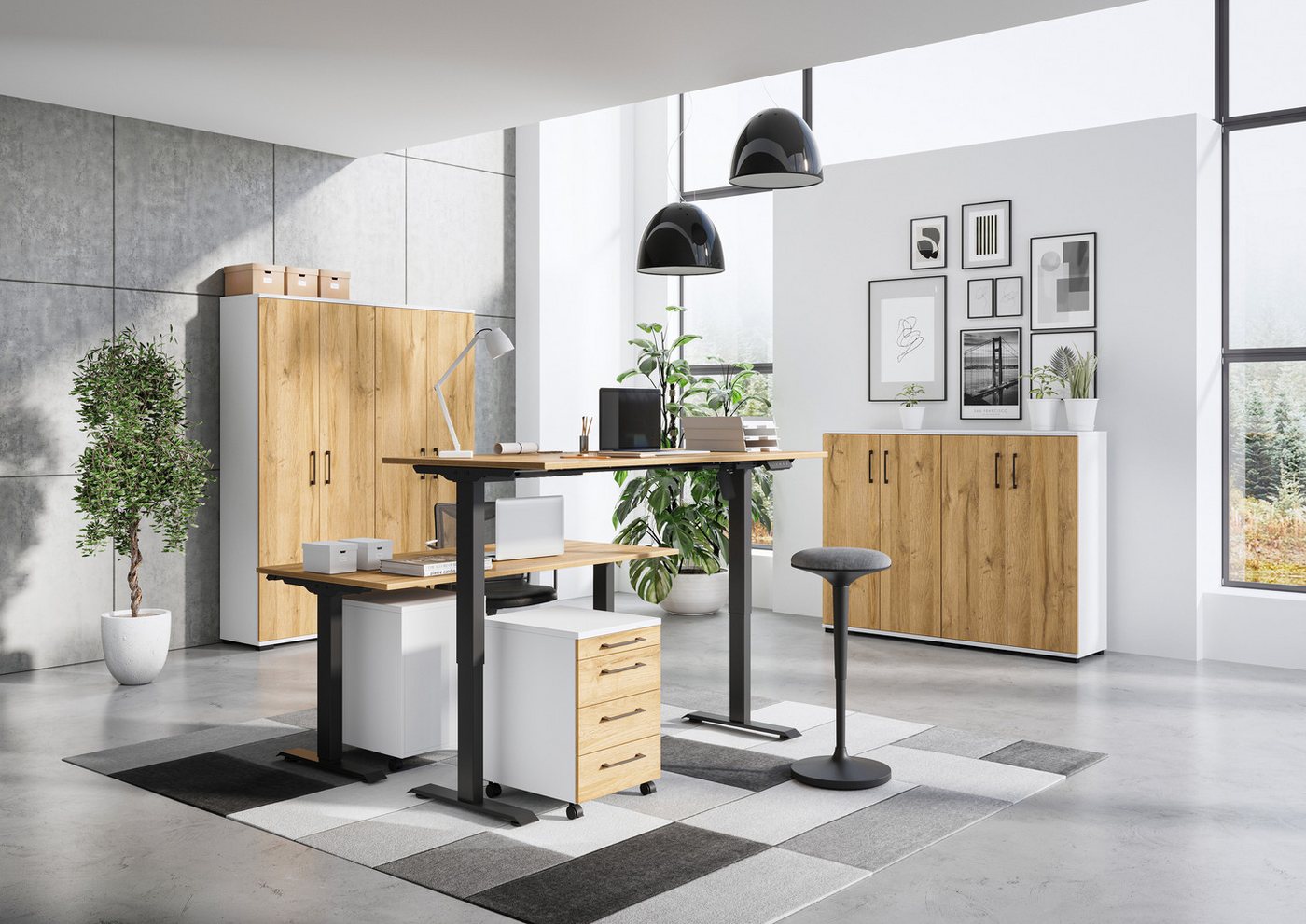GERMANIA Schreibtisch Profi 3.0, elektrisch höhenverstellbar, in verschiedenen Breiten, Made in Germany – Bild 2 von 5