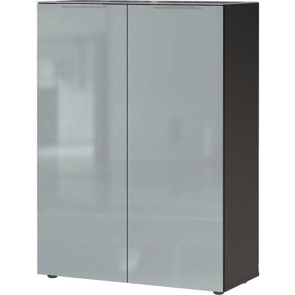 GERMANIA Schuhschrank Oakland mit Glasfront Breite: 87 cm, Türdämpfung, verstellbare Böden, Made in Germany